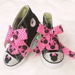 Minnie Mouse Custom Bling Converse!!